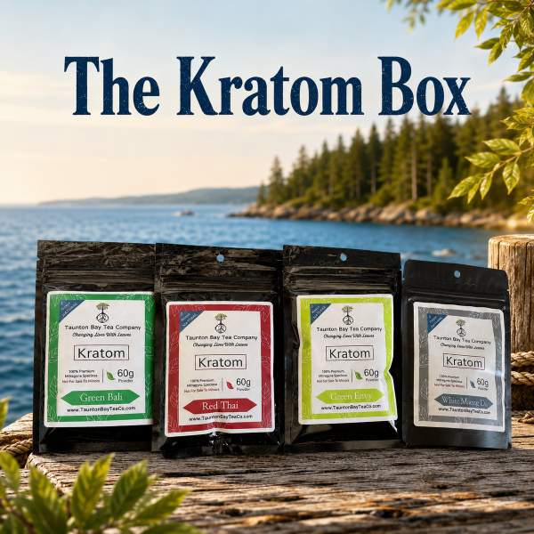 Our Kratom Box is a monthly kratom subscription box, perfect for discovery of our high quality lab-tested kratom products & those who enjoy surprises! 

 It includes 3-4 products, worth at least $32 retail, includes 200g-250g of kratom powder and/or capsules, and comes with FREE shipping if you choose to subscribe instead of the pay-as-you-go option. FREE Bonus sample of kratom in every box!

 What are you waiting for? discover high quality, lab tested kratom products from Taunton Bay today!