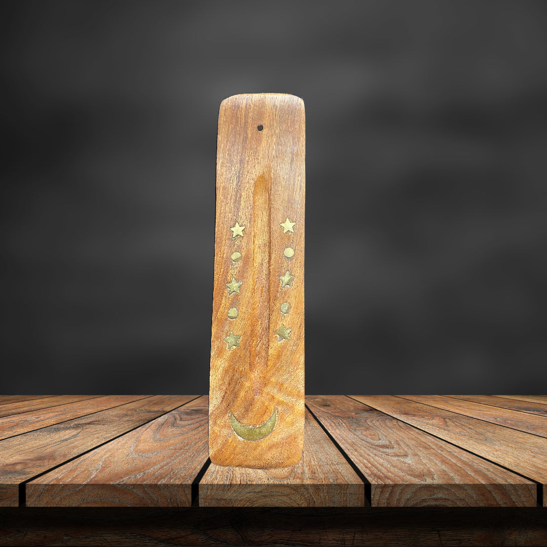 Wooden Incense Burners W/ Gold Designs